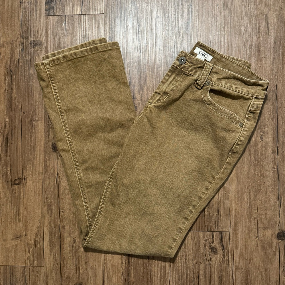 Brown Light wash y2k jeans back pockets straight leg carpenter utility jeans